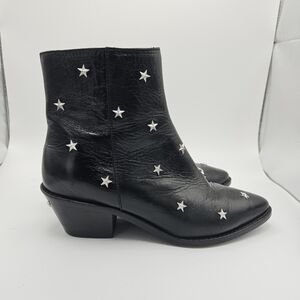 Zadig & Voltaire Tyler Star Patent Leather Ankle Boots EU 37 US 6